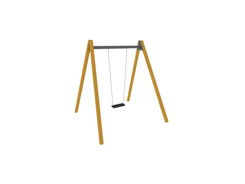 Együléses fémoszlopos hinta